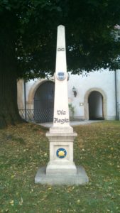 Die Nachbildung der Via Regia-Säule