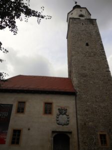 Das Lützener Schloss mit Museum und einem Turm zum Raufklettern.